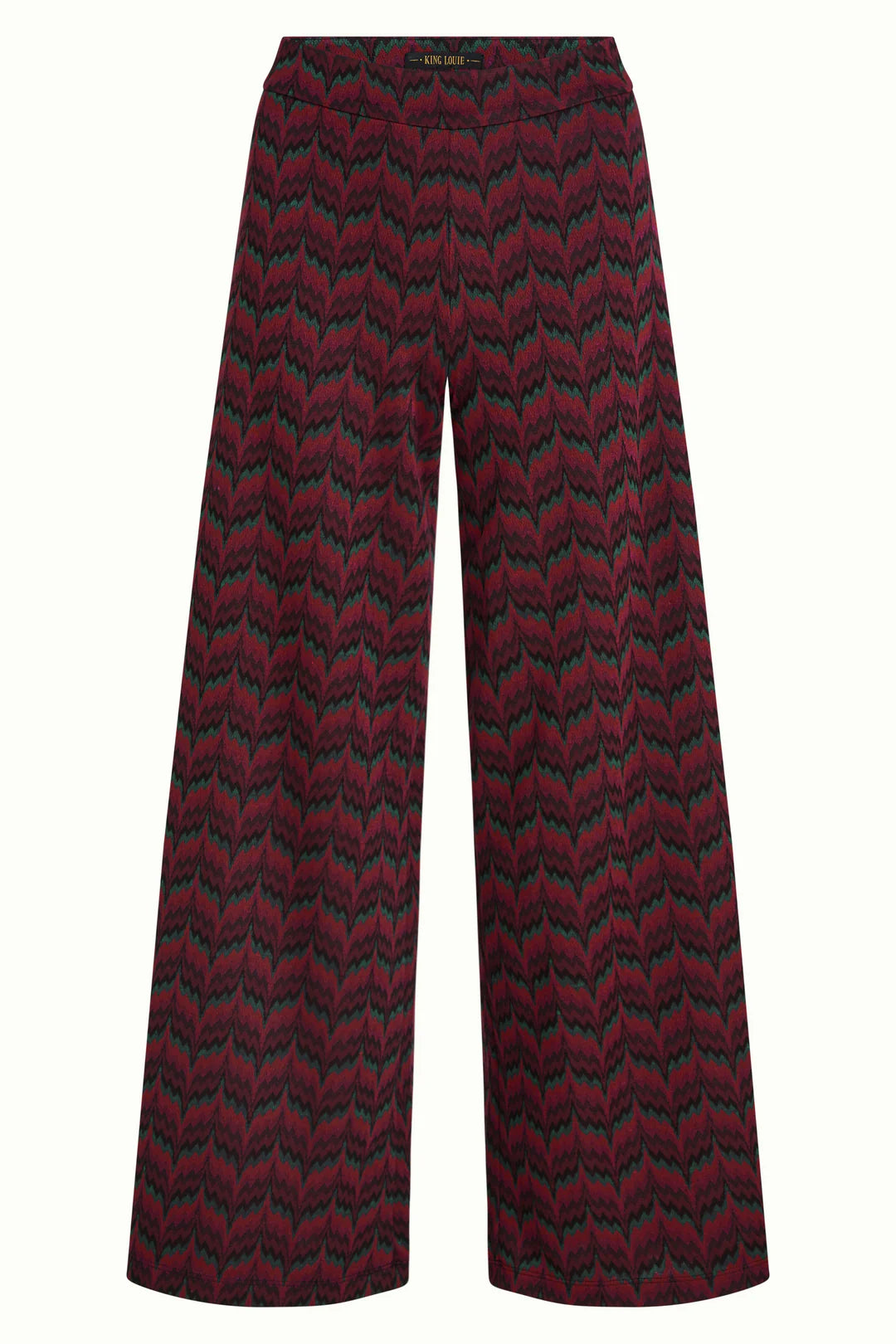 Pantalones Palazzo con borde Estelle Zigzag