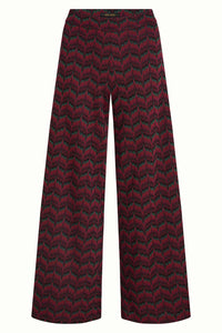 Pantalones Palazzo con borde Estelle Zigzag