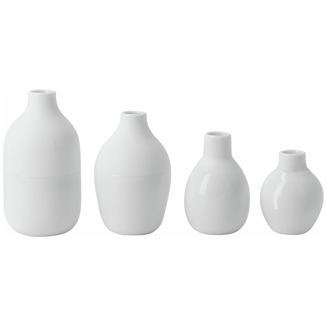 Mini jarrones para botellas "Blancos" "Set de 4" 18227