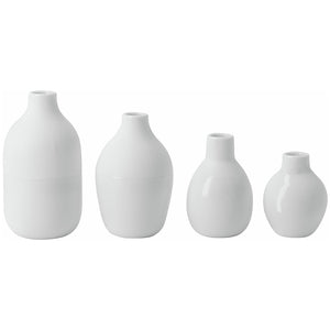 Mini jarrones para botellas "Blancos" "Set de 4" 18227