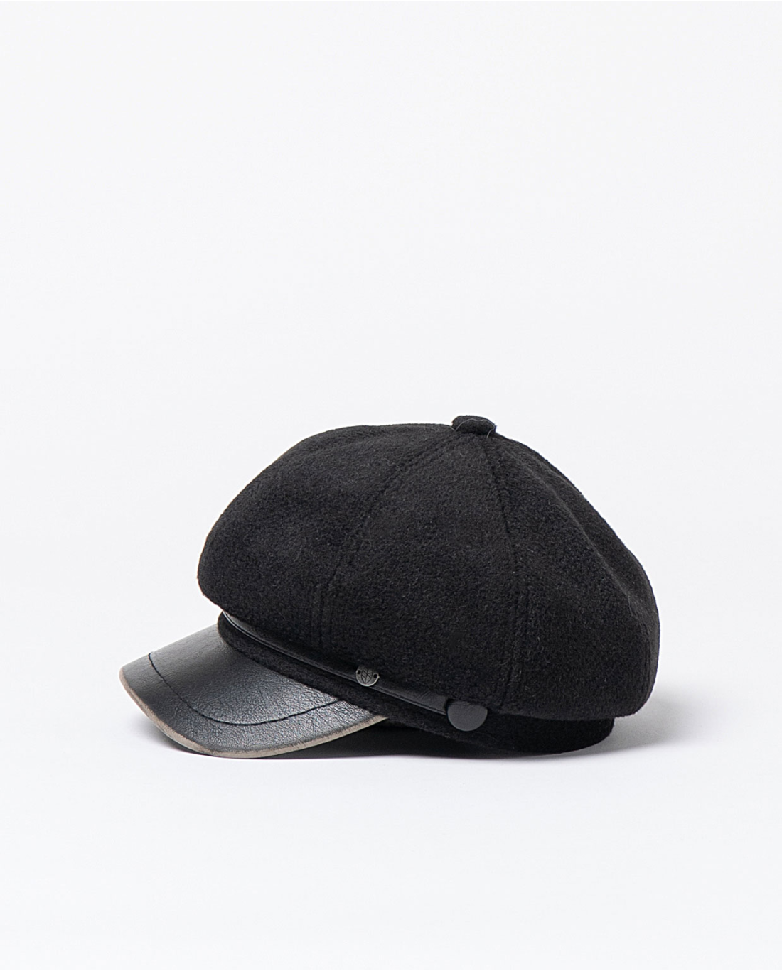 Gorra tipo newsboy con visera rígida Negro 35GOPA531