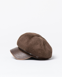 Gorra tipo newsboy con visera rígida Chocolate  35GOPA531