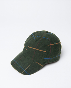 Gorra baseball con tejido de cuadros Kaki  35GOTE531