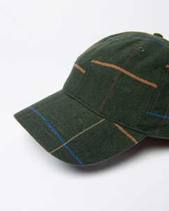 Gorra baseball con tejido de cuadros Kaki  35GOTE531