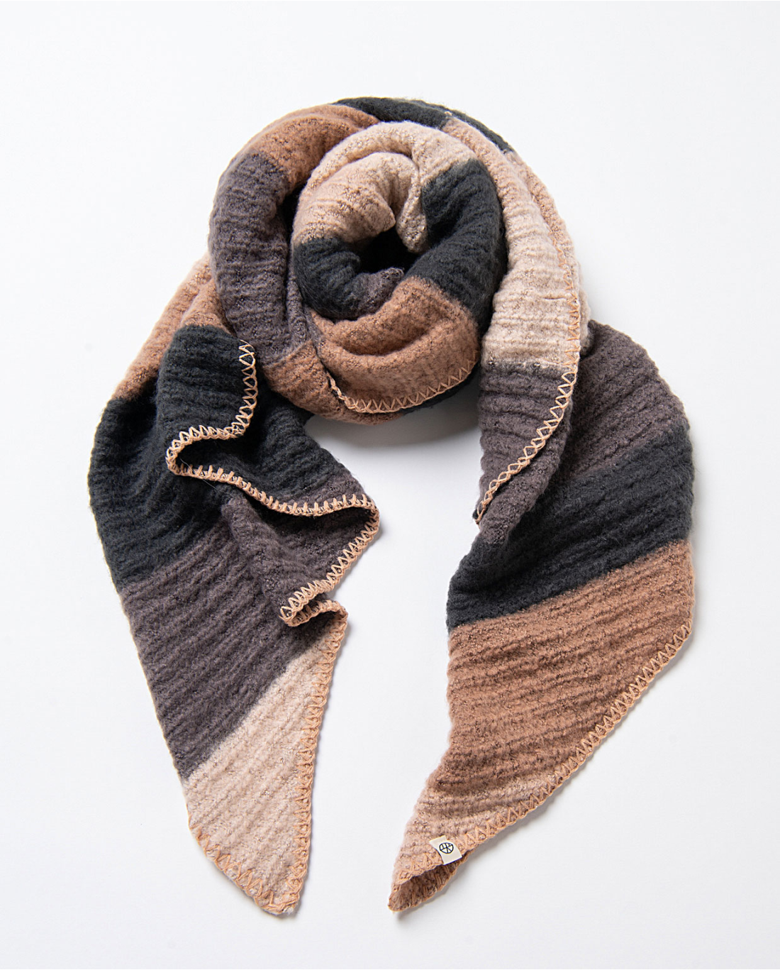 Bufanda tricot de rayas Chocolate  35BUNA731