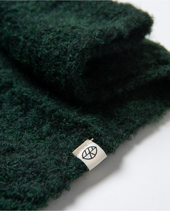 Cuello en tejido bouclé reciclado Verde Botella 35CUBU731