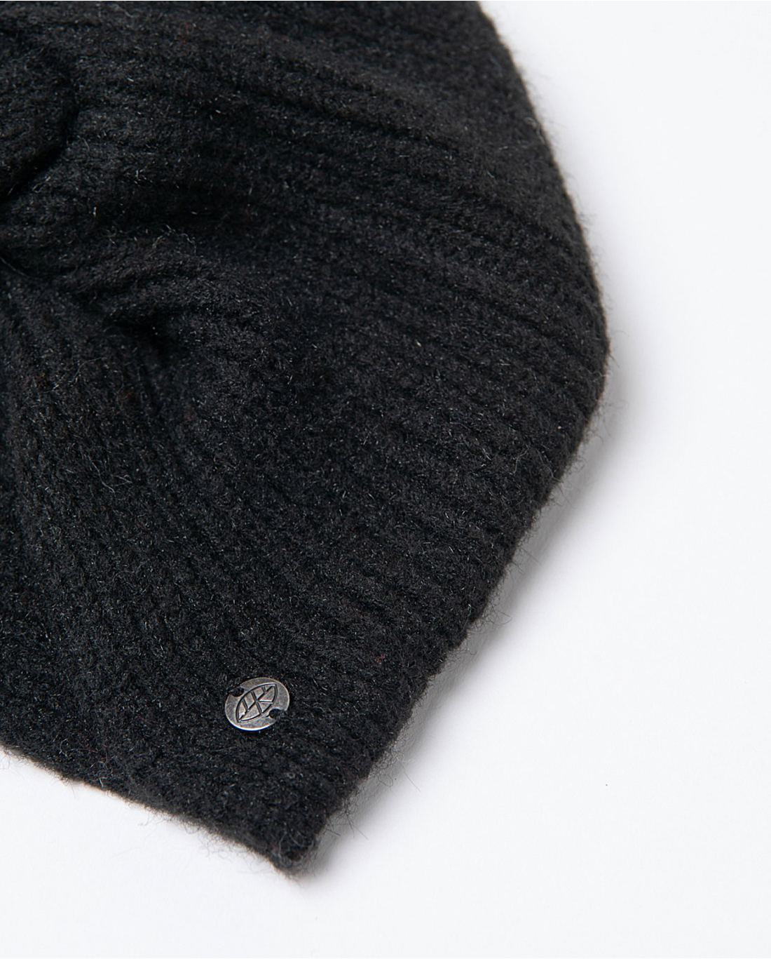Turbante tricotado con efecto nudo Negro  35GOTU531
