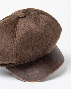 Gorra tipo newsboy con visera rígida Chocolate  35GOPA531