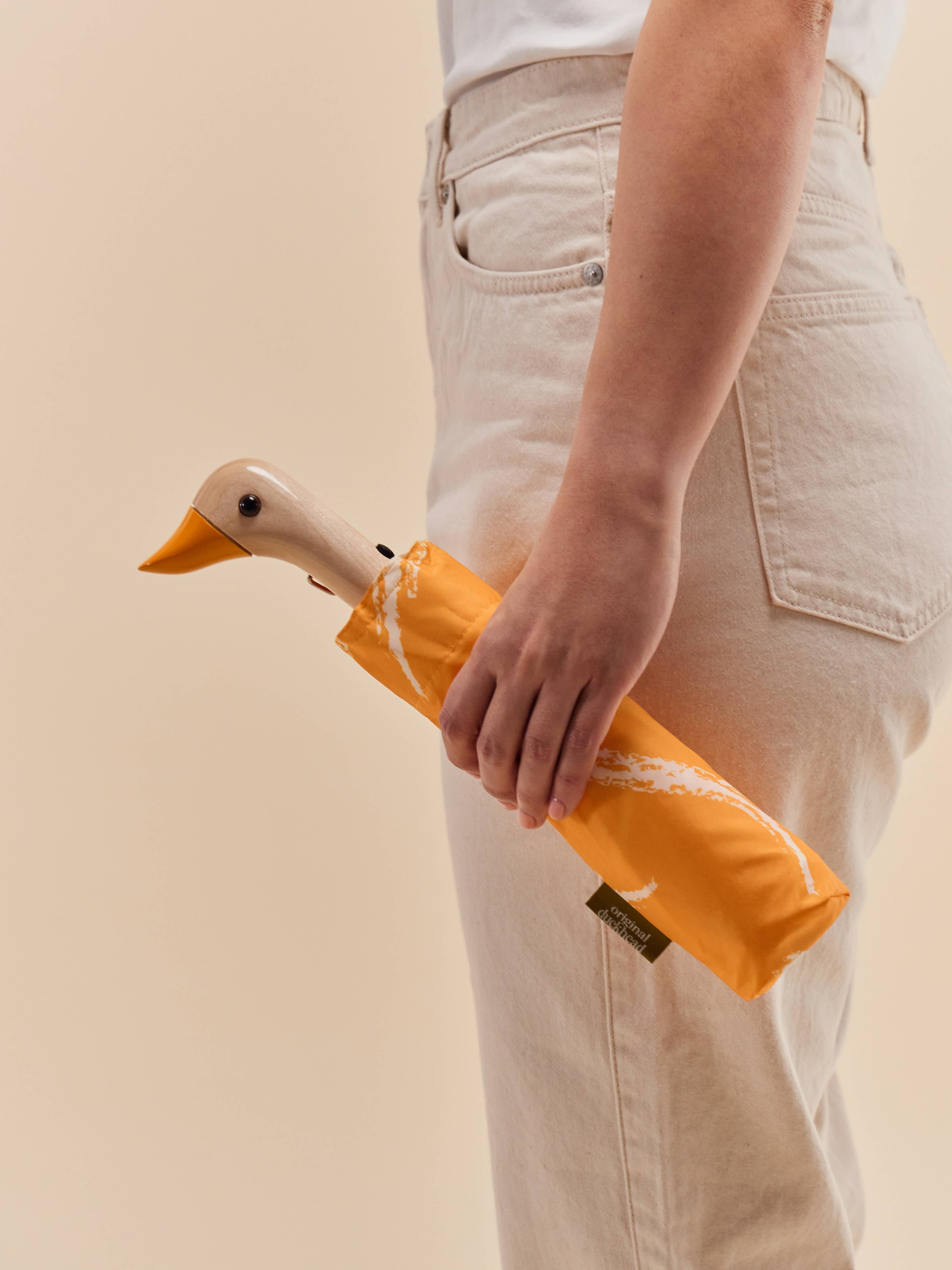 Paraguas de pato ecológico compacto amarillo Saffron Brush