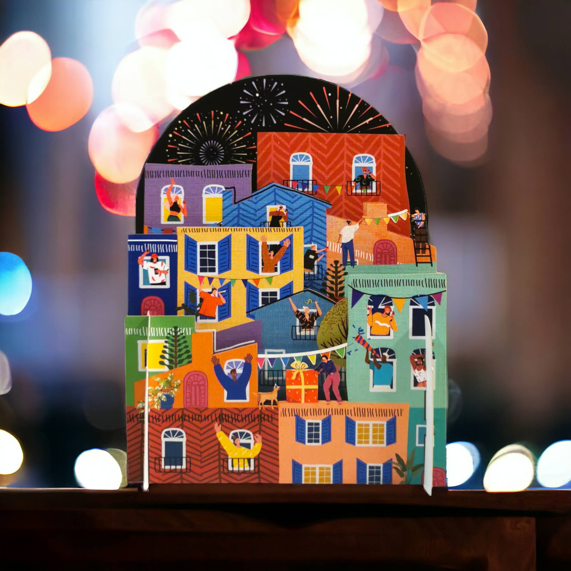 Tarjeta desplegable Miniature World -House Party