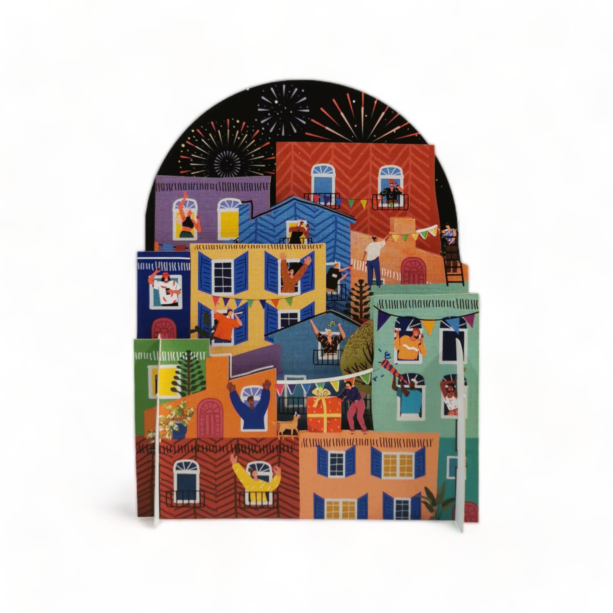Tarjeta desplegable Miniature World -House Party