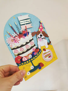 Tarjeta de papel recortado original - AL257
