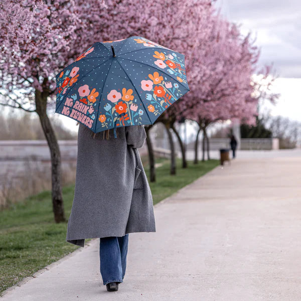 Paraguas "No rain no flowers"