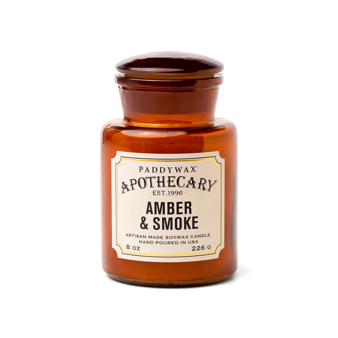 Vela de boticario de 8 oz - Ámbar + humo
