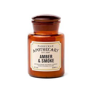 Vela de boticario de 8 oz - Ámbar + humo