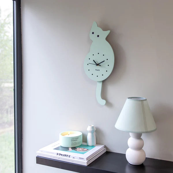 Reloj gato verde menta
