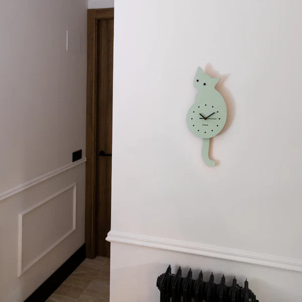 Reloj gato verde menta