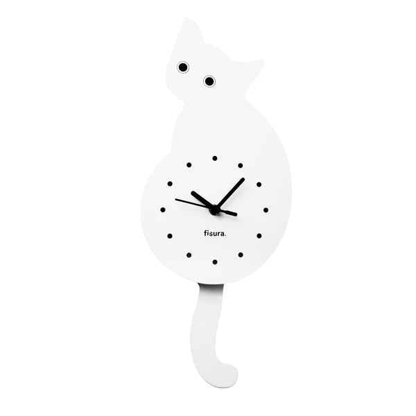 Reloj gato blanco