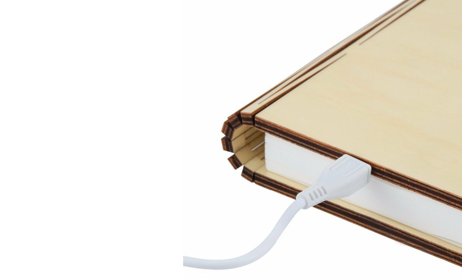 Luz de libro inteligente - madera de arce