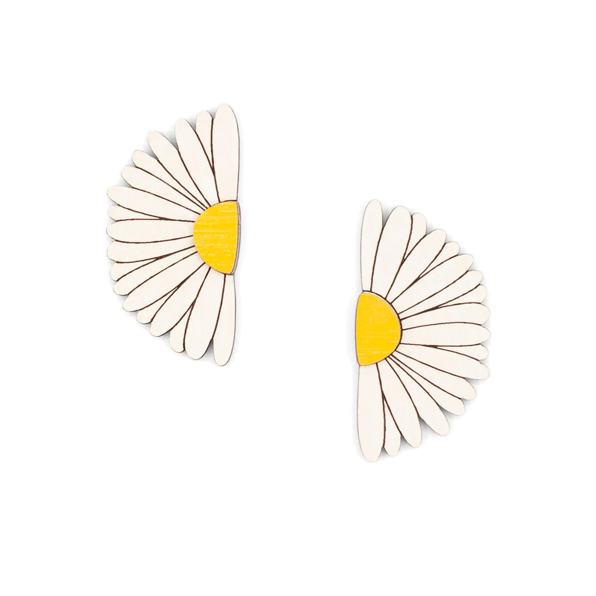 Pendientes de botón Margarita Love me, Love me not