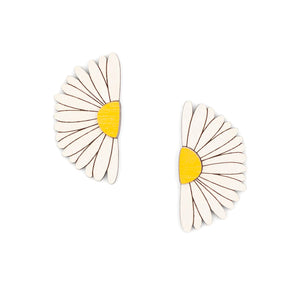 Pendientes de botón Margarita Love me, Love me not