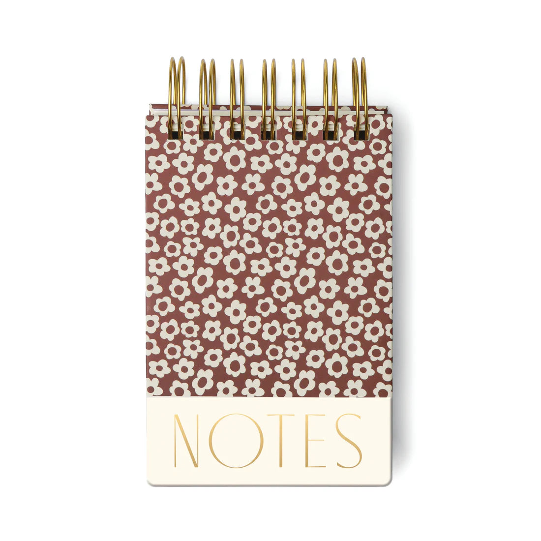 Bloc de notas grueso: diseño floral burdeos