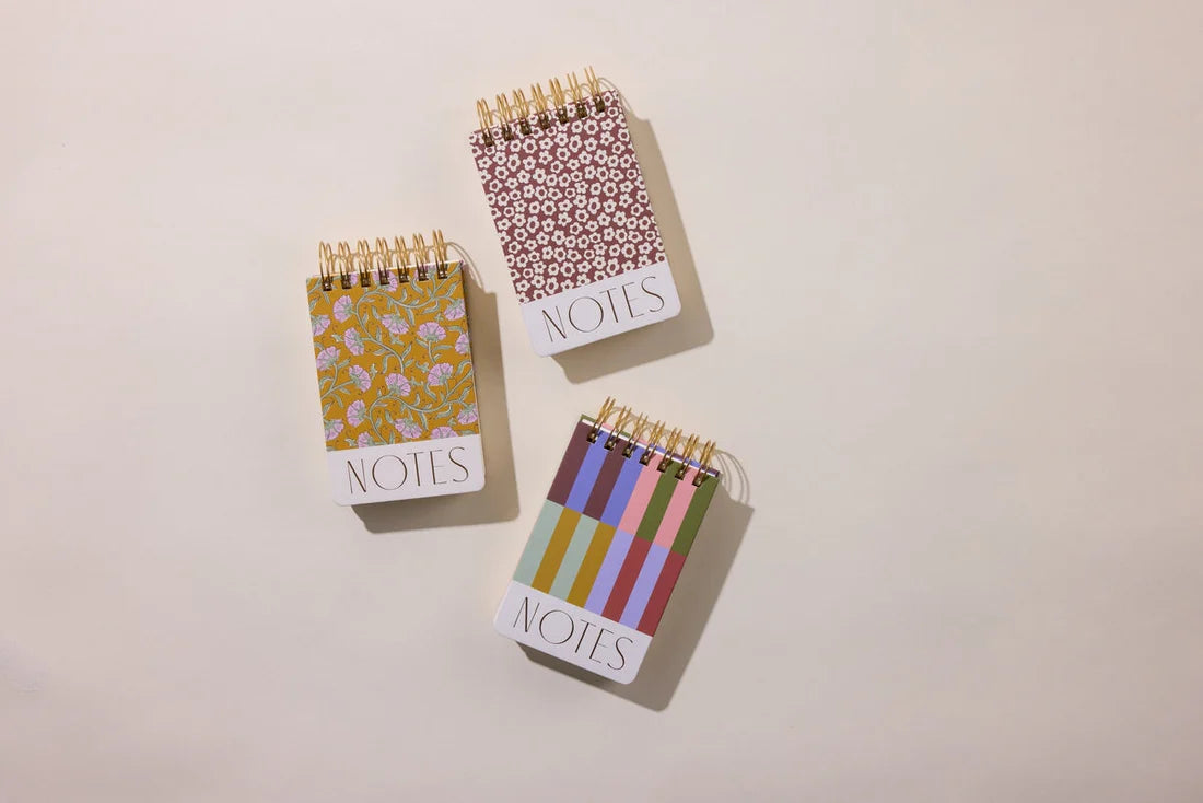 Bloc de notas grueso: diseño floral burdeos