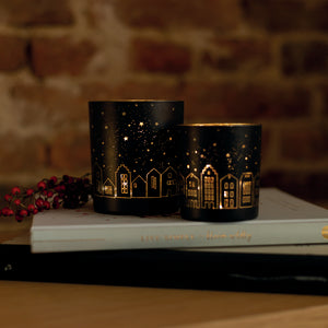 Vaso de luz con casas grande 92206