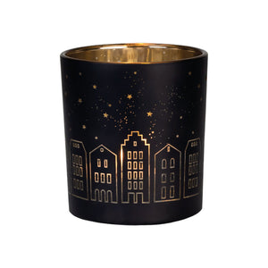 Vaso de luz con casas pequeño 92205