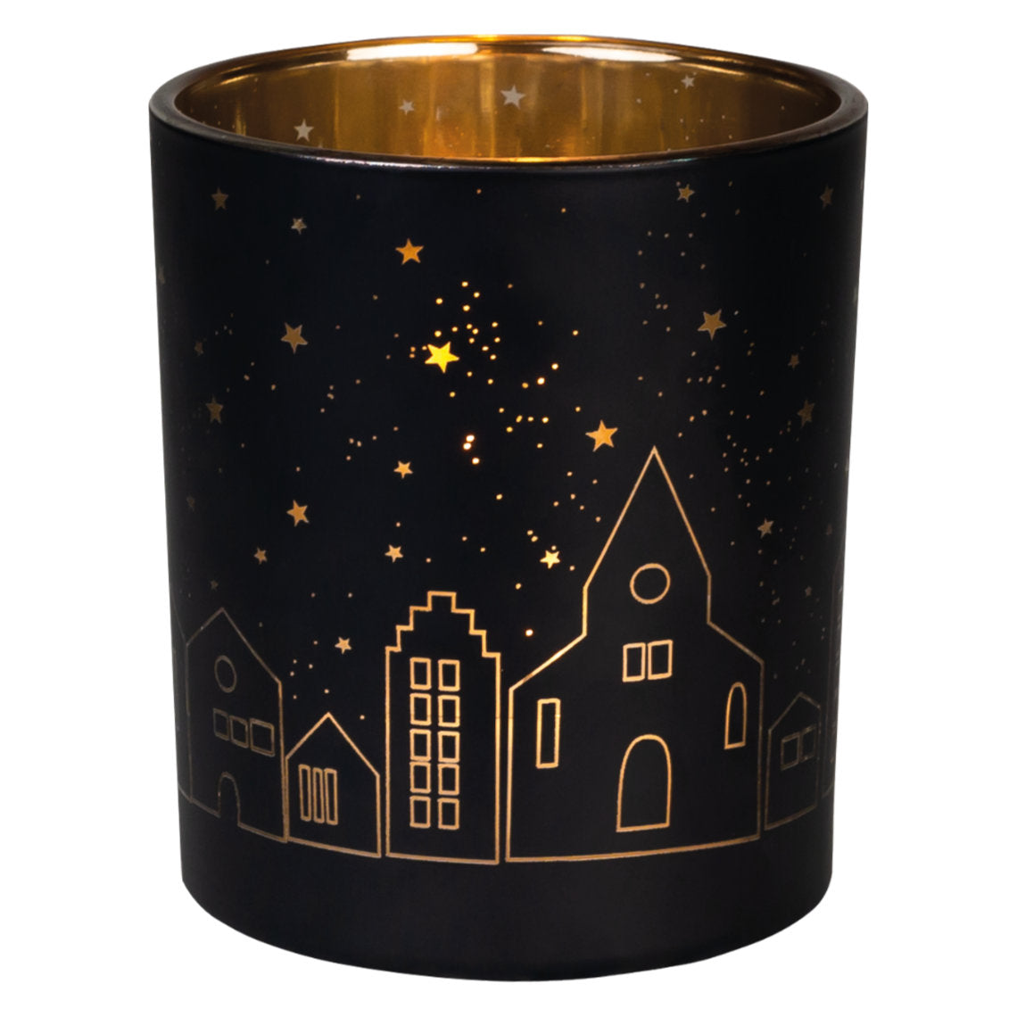 Vaso de luz con casas grande 92206