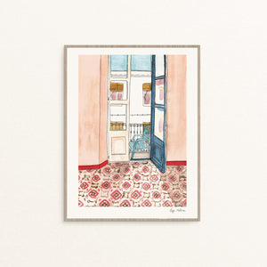 Print azulejos rosas